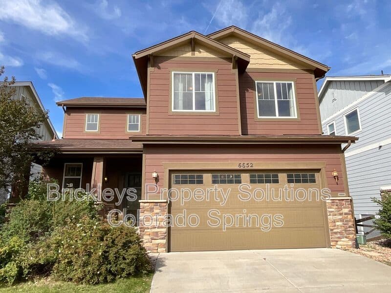 4-bedroom 2.5-bath home at 6652 Maple Stone Ln for $2,600/mo managed by Brickleys Property Solutions Colorado Springs