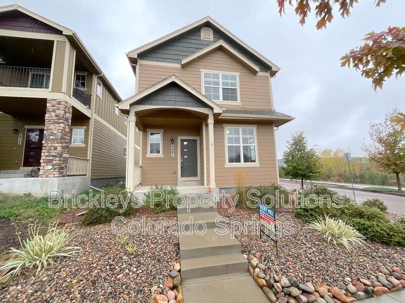 3-bedroom 2.5-bath home at 2401 Ellingwood Dr for $2,233/mo total (includes $2,195 base rent + $38 required Tenant Benefit Package) managed by Brickleys Property Solutions Colorado Springs
